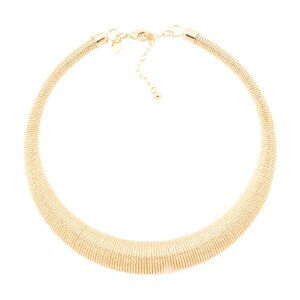 KENNETH JAY LANE Wrapped Gold Graduated Bib Necklace